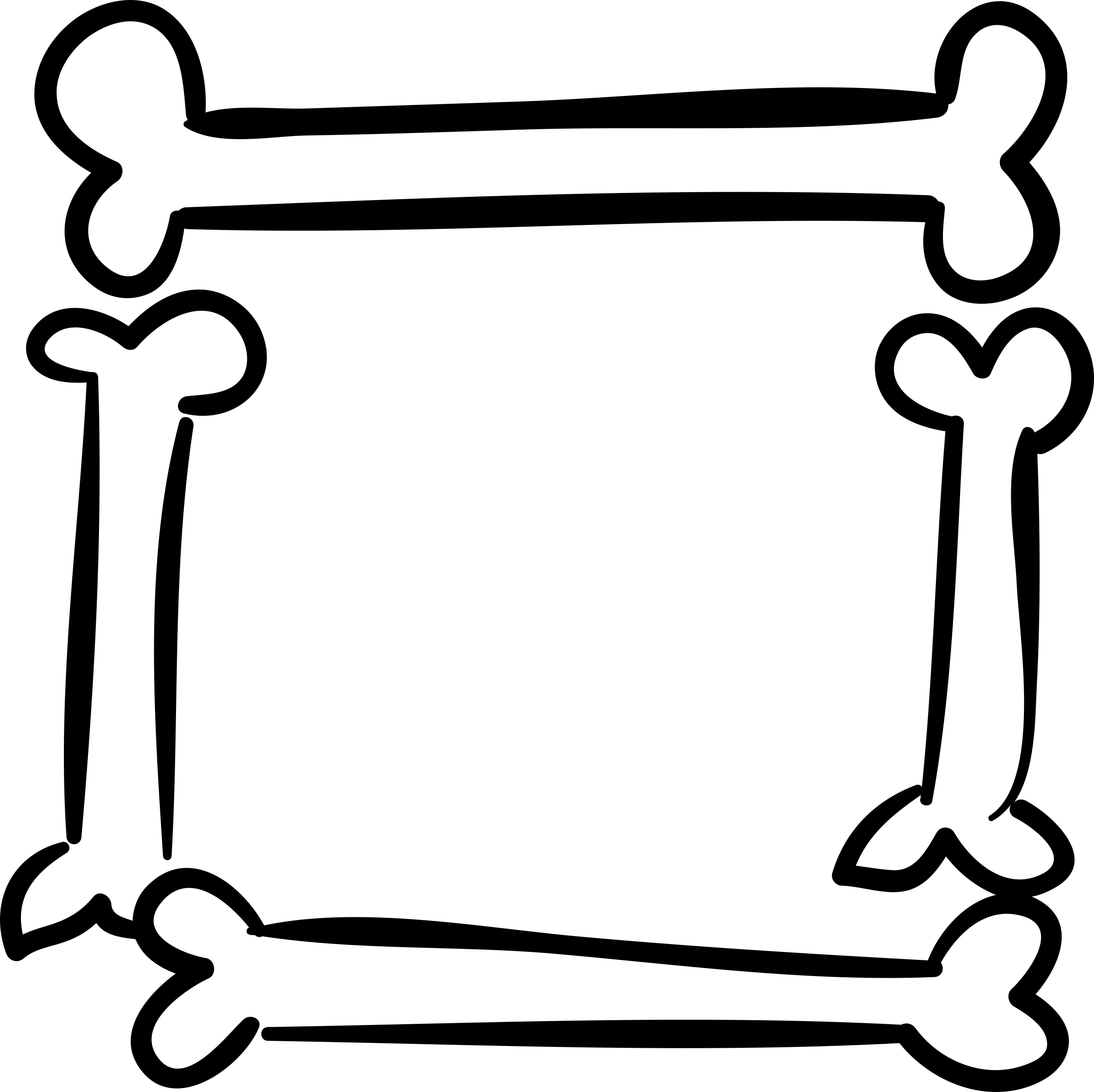 Halloween Square Frame Of Bones Outlines Line Art Svg Vector Free Vectors